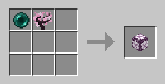 ender pearl + cherry sapling = chorus flower